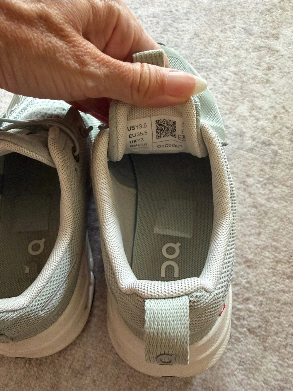 On Running Kid’s Cloud 6 Sneaker in Sage Green
